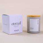 Load image into Gallery viewer, Eternal soy wax candle with wooden lid and branded box by Amaraa Fragrances