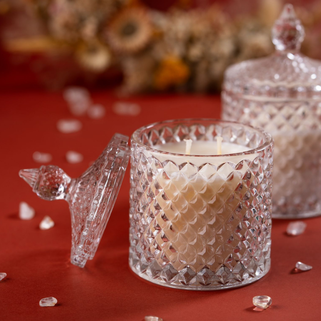 Crystal Jar Luxury Scented Candle - Amaraa Fragrances