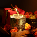 Load image into Gallery viewer, Golden Utopia Urli Jar Scented Candle - Amaraa Fragrances
