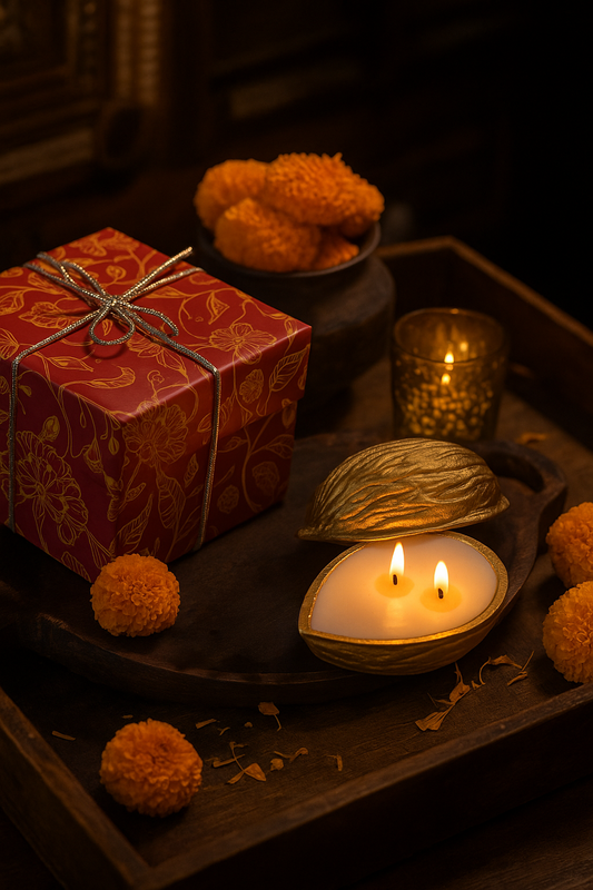 Akhrot Urli Candle