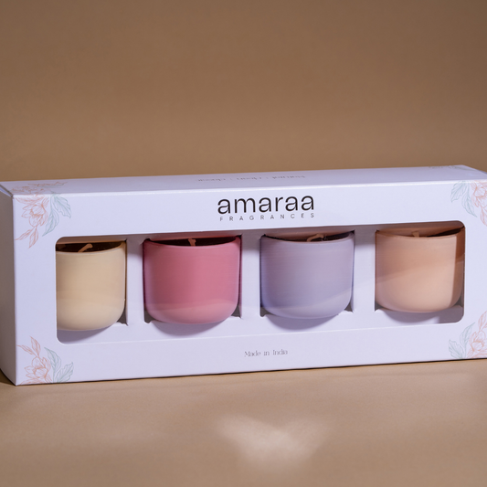 Colourful U Glass Scented Candles Set of 4 | Votives