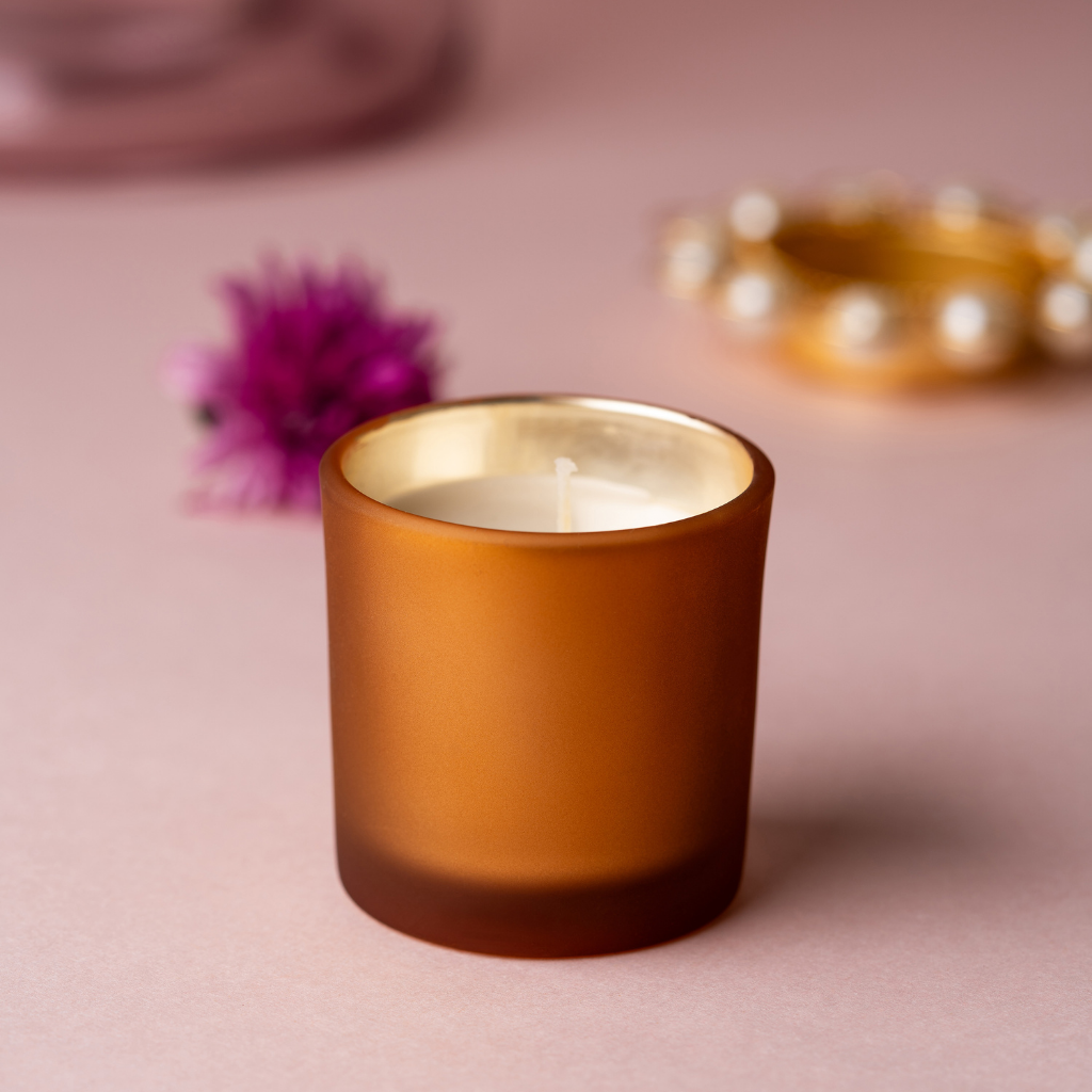 Golden Metallic Jar Festive Scented Candle