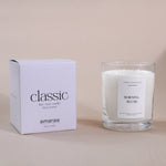 Load image into Gallery viewer, Classic soy wax candle Morning Blush by Amaraa Fragrances in glass jar with box