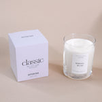 Load image into Gallery viewer, amaraaa classic soy wax candle and box, morning blush scent, minimalistic design