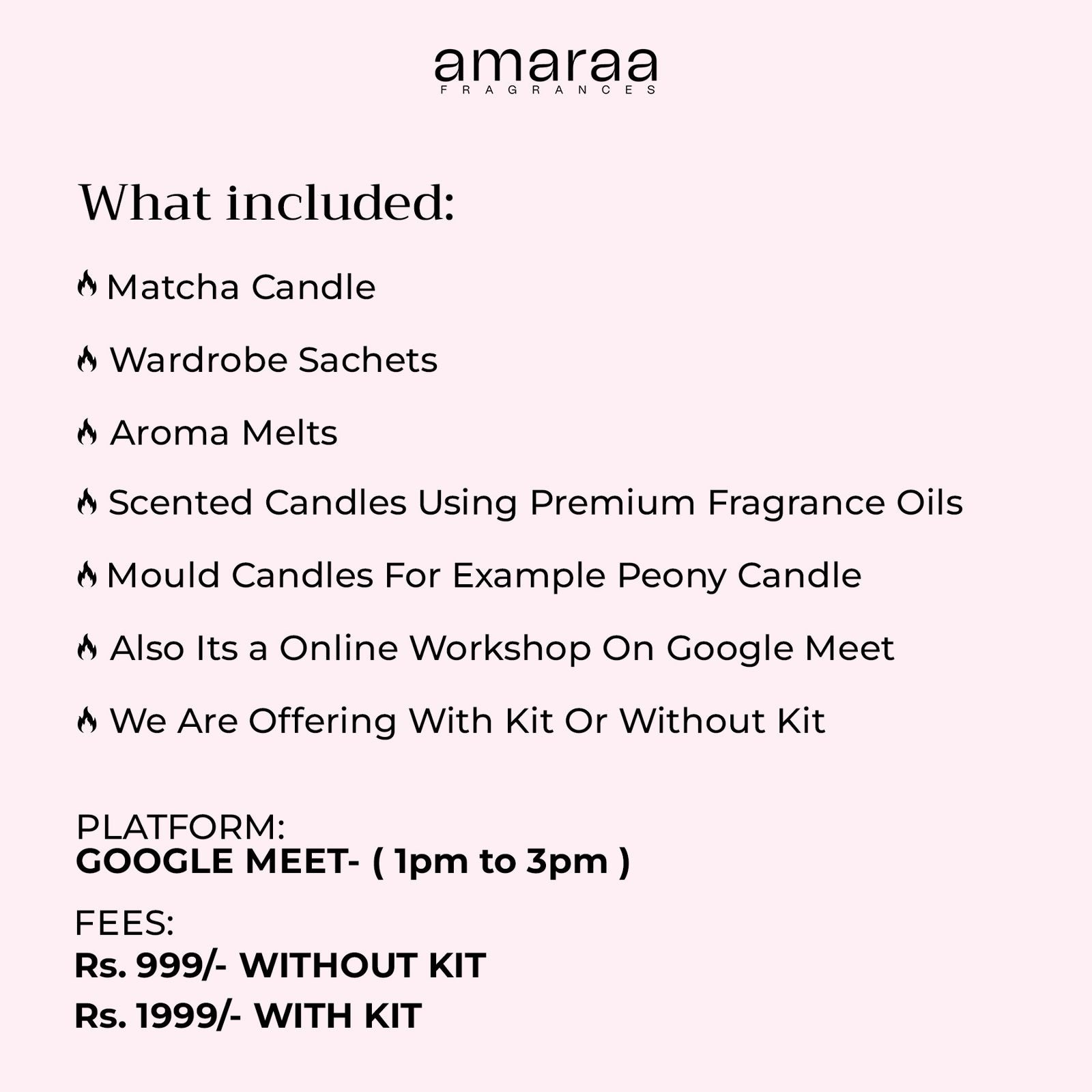 ONLINE CANDLE MAKING WORKSHOP - Amaraa Fragrances